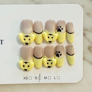 Cute Dog Press on Nail Art Set